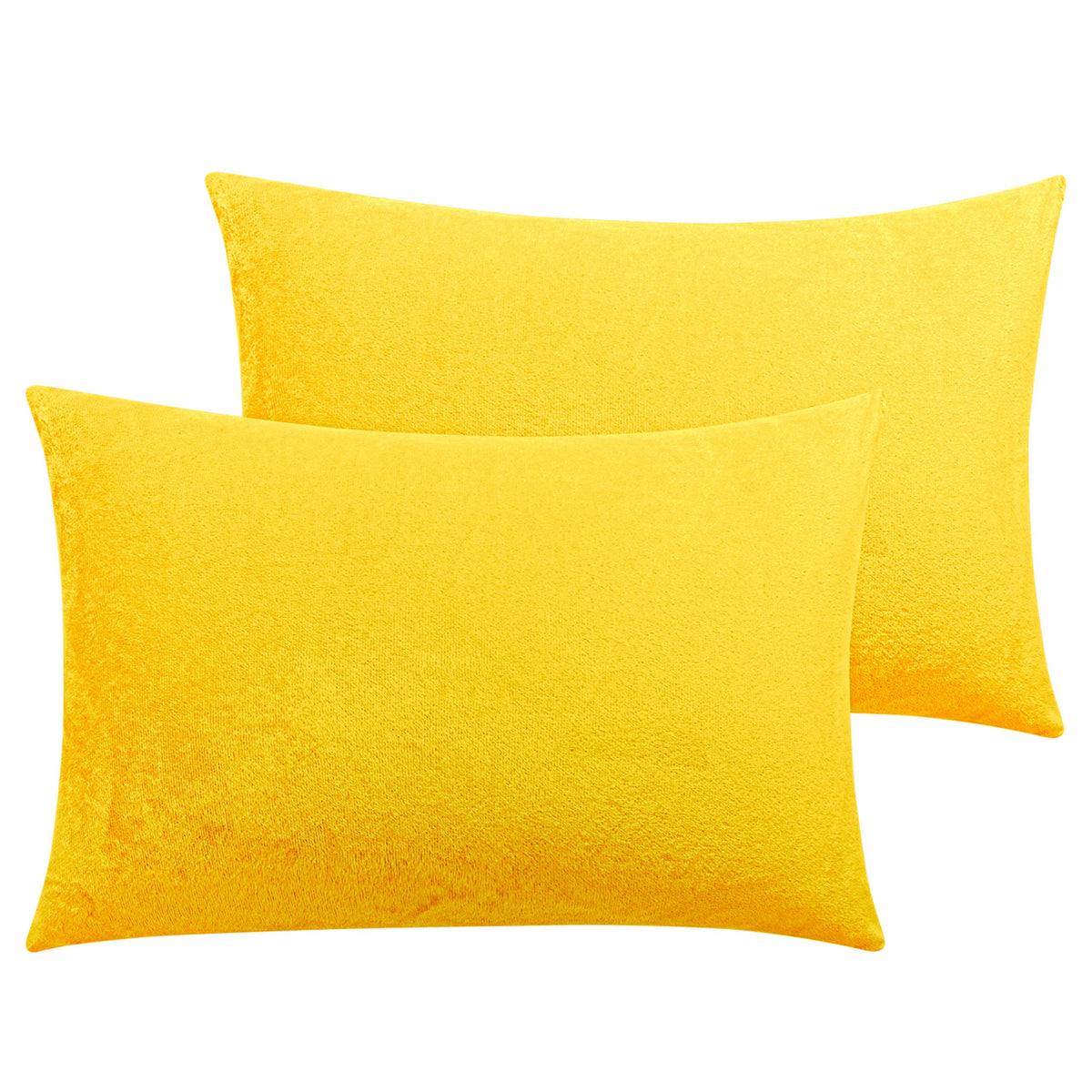 NTBAY King Velvet Pillowcases, Set of 2, Zipper, Camel