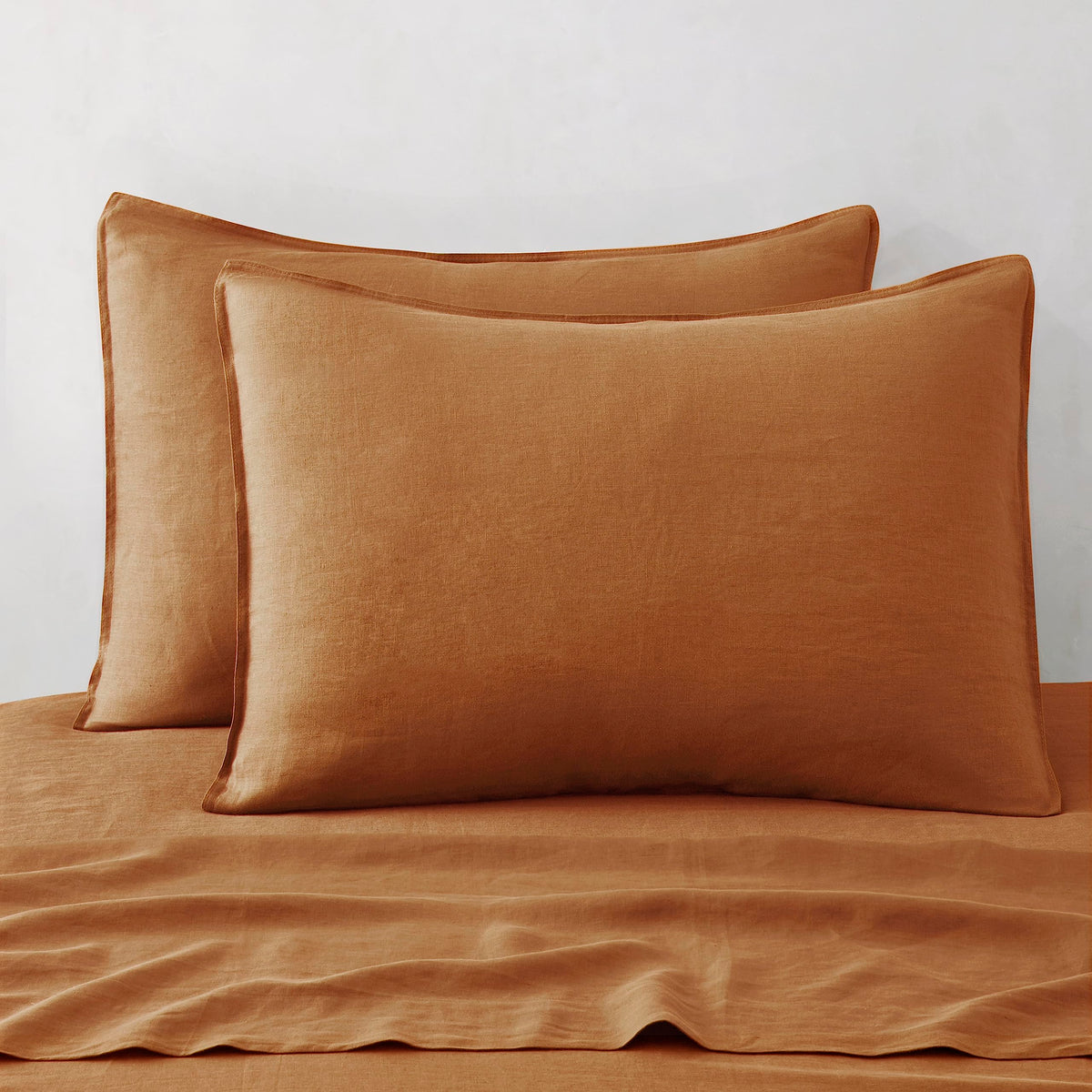 ATLINIA 100% Linen Pillow Shams Standard Size Natural Linen Pillow Case