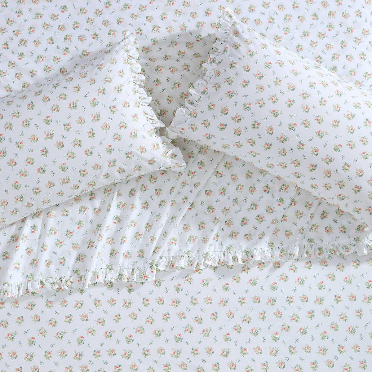 Laura Ashley - Standard Size Cotton Percale Pillowcase Set, 2 Pack