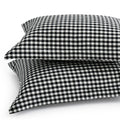 Sage Green Plaid Gingham Pillowcases, 20x26 Inches, Set of 2