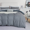 Oli Anderson King Comforter Set, Blue Gingham, Reversible, 3 Pieces