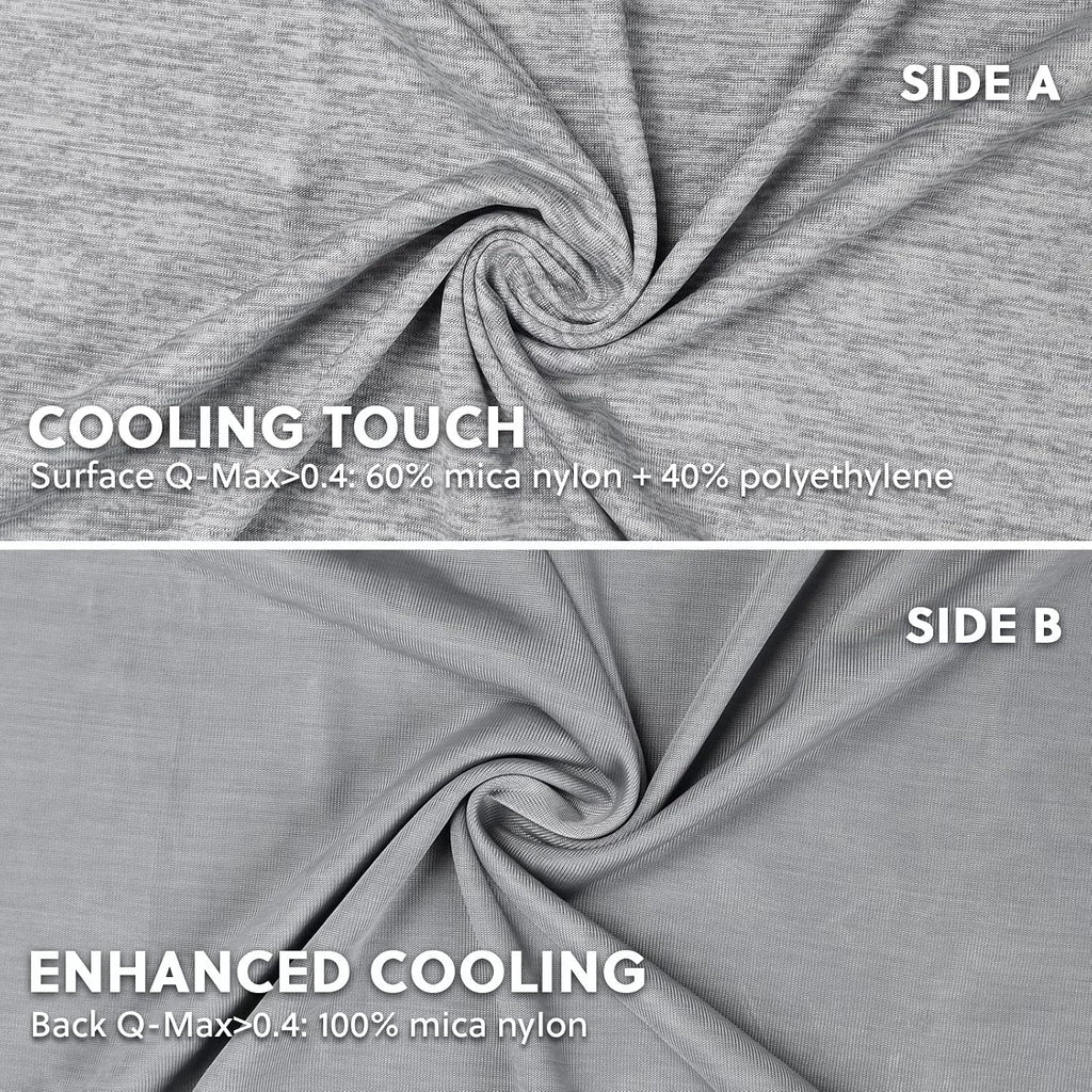 HOMFINE Cooling Pillowcases for Hot Sleepers King Size Set of 2, Grey