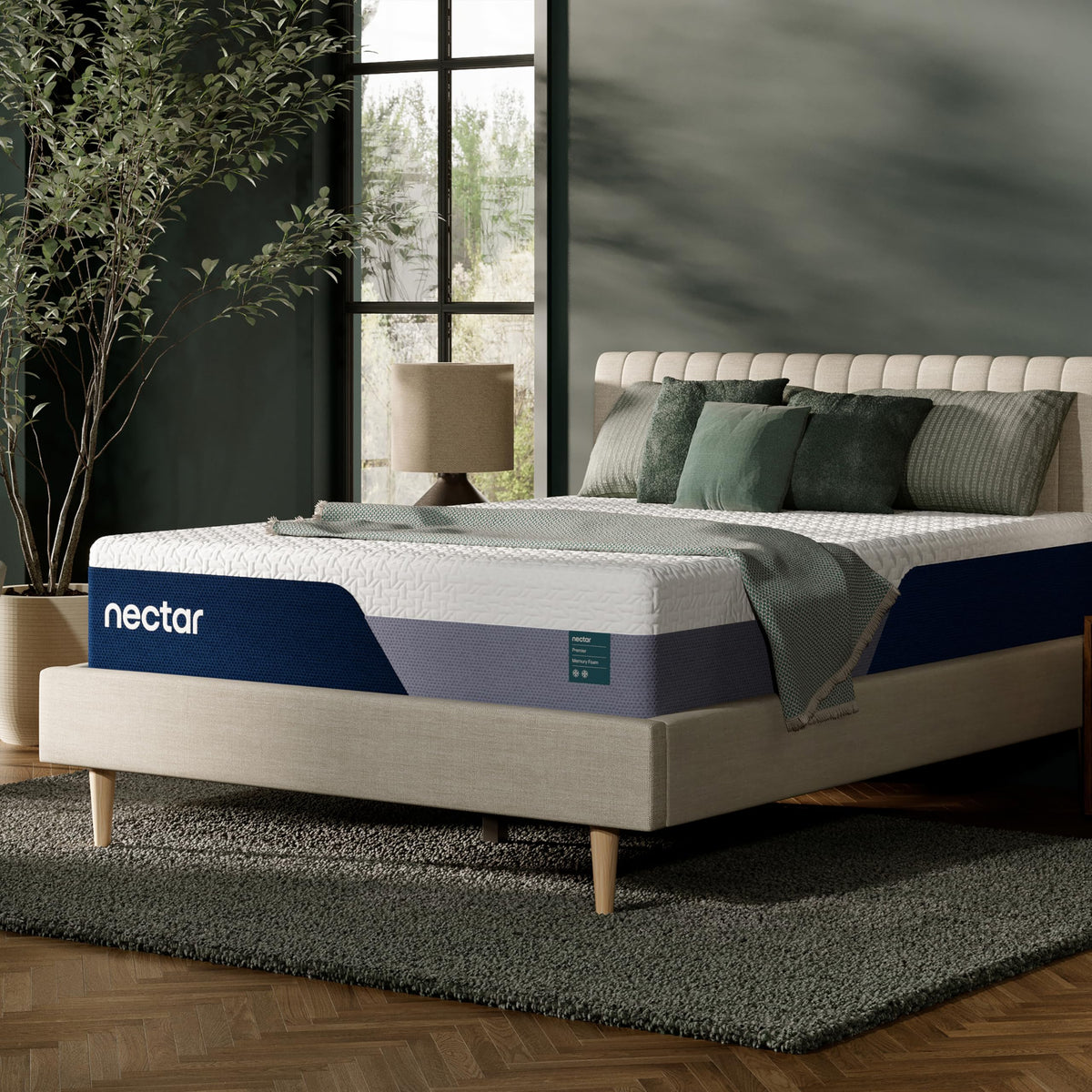 Nectar Luxe 14” Memory Foam Mattress, Cal King, Medium Feel, 1-Year Trial