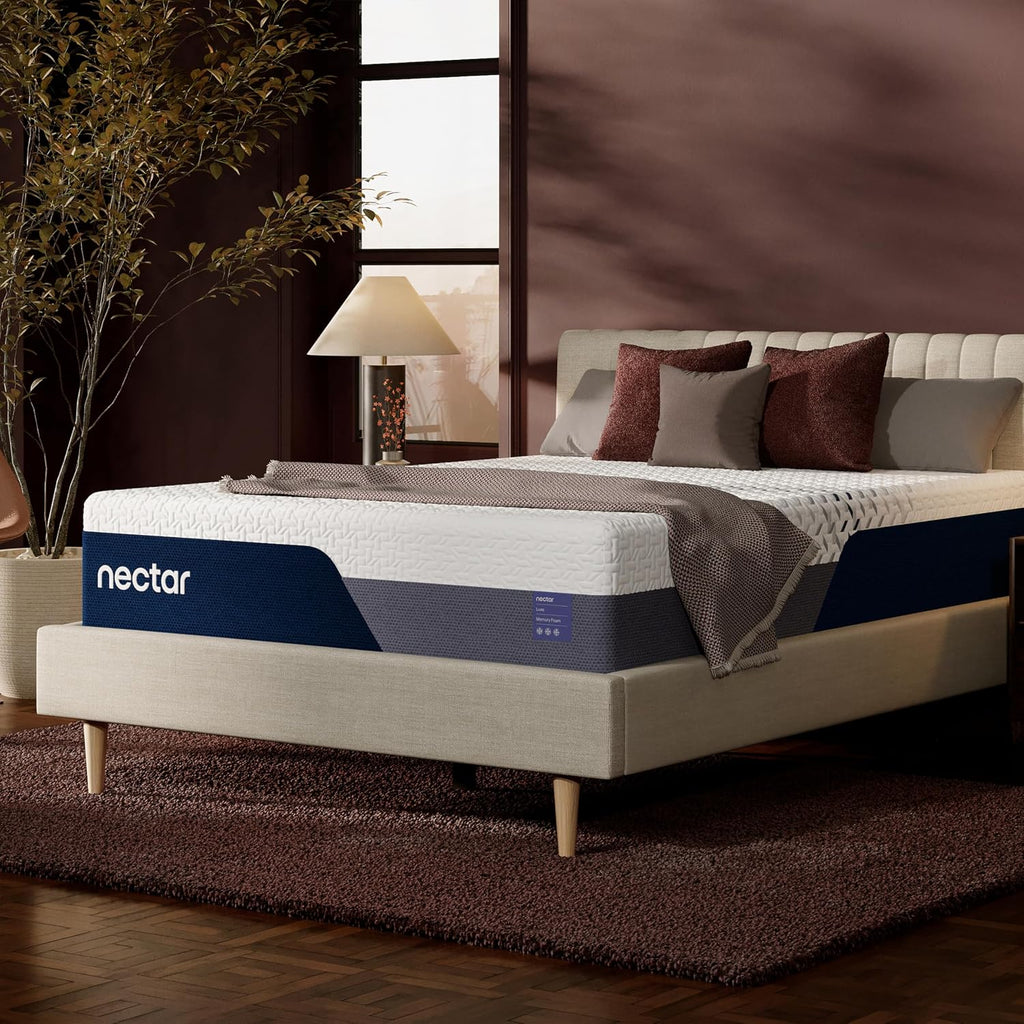 Nectar Luxe 14” Memory Foam Mattress, Cal King, Medium Feel, 1-Year Trial