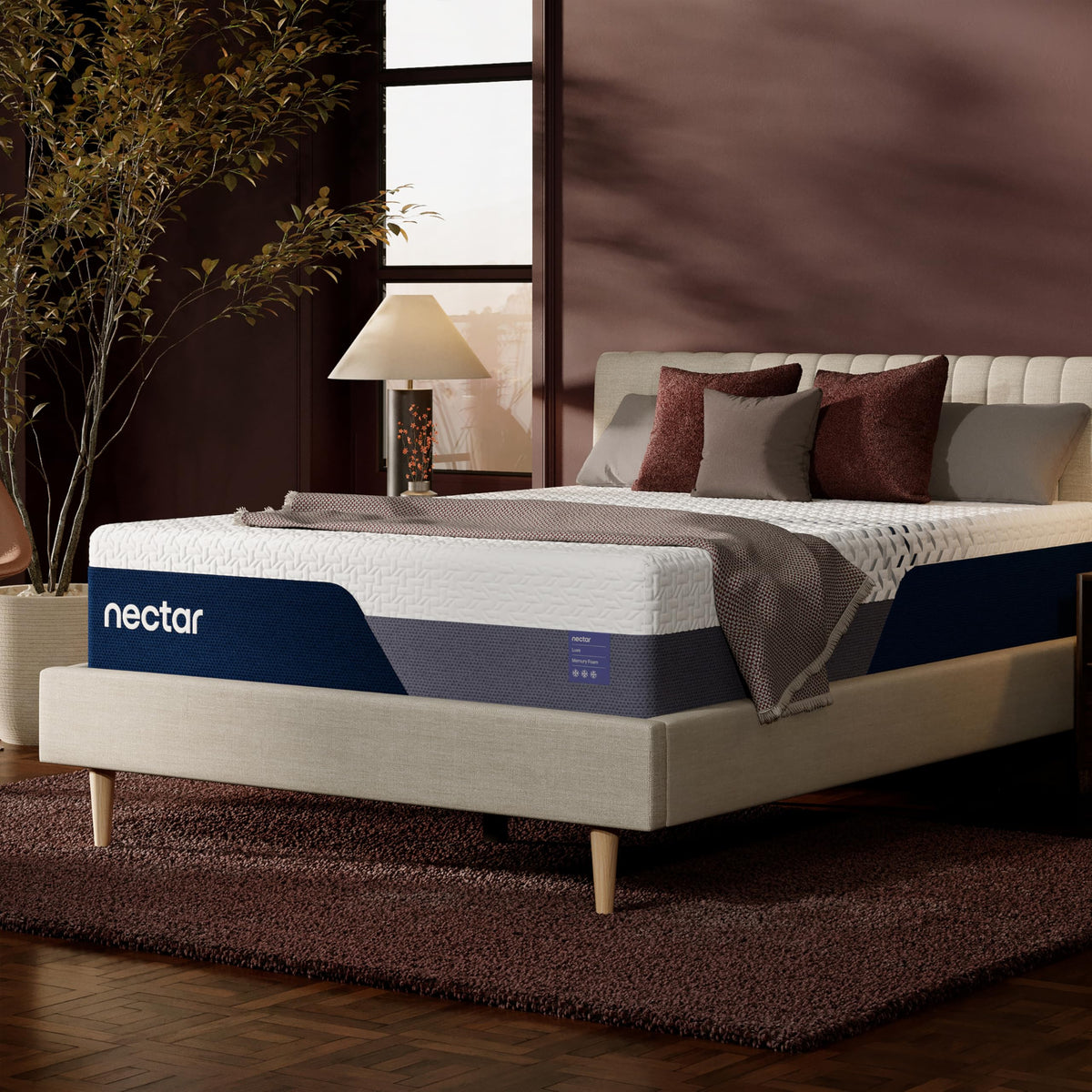 Nectar Luxe 14” Memory Foam Mattress, Cal King, Medium Feel, 1-Year Trial