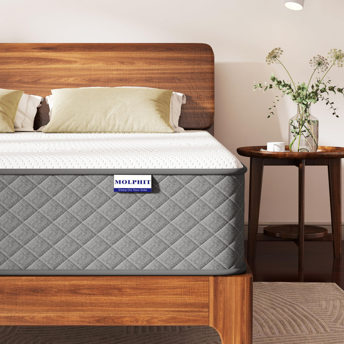 Queen Mattress, 10 Inch Hybrid Mattress with Breathable Foam and Pocket Springs, Medium Firm Memory Foam Mattress for Back Pain Relief, Mattress in a Box, 60×80×10 Inch