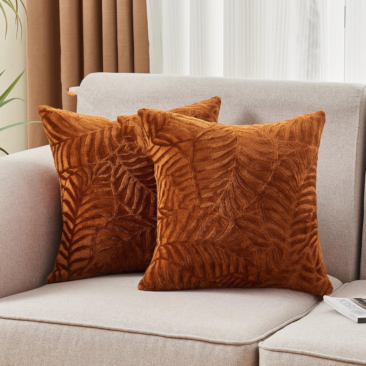 SOCHOW Fall Body Pillow Cover 21x54 Inches,1 Pack, Caramel