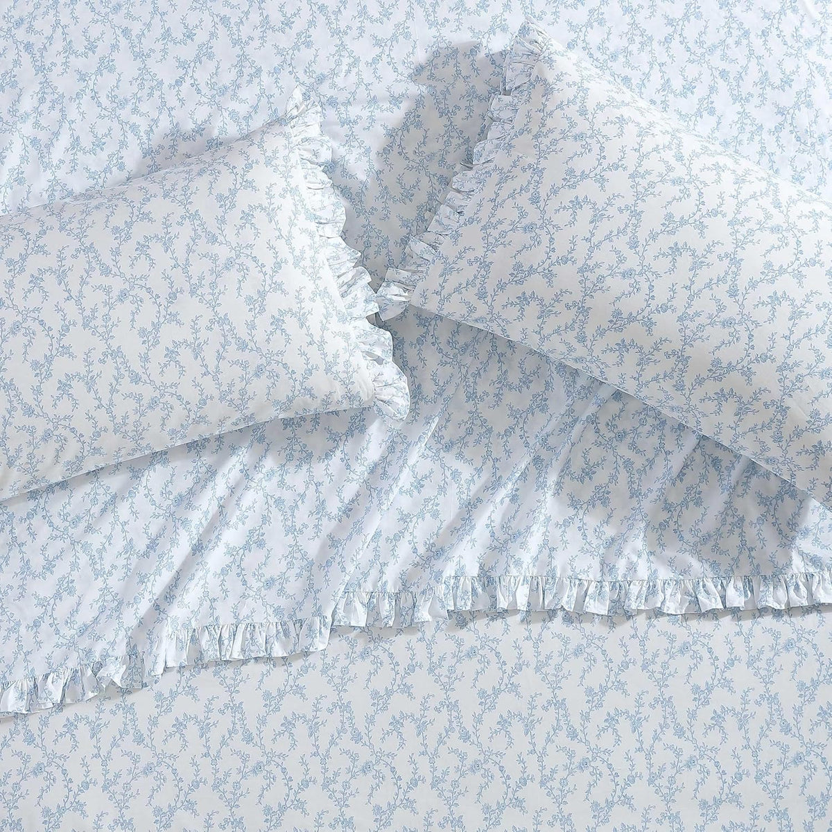 Laura Ashley - Standard Size Cotton Percale Pillowcase Set, 2 Pack