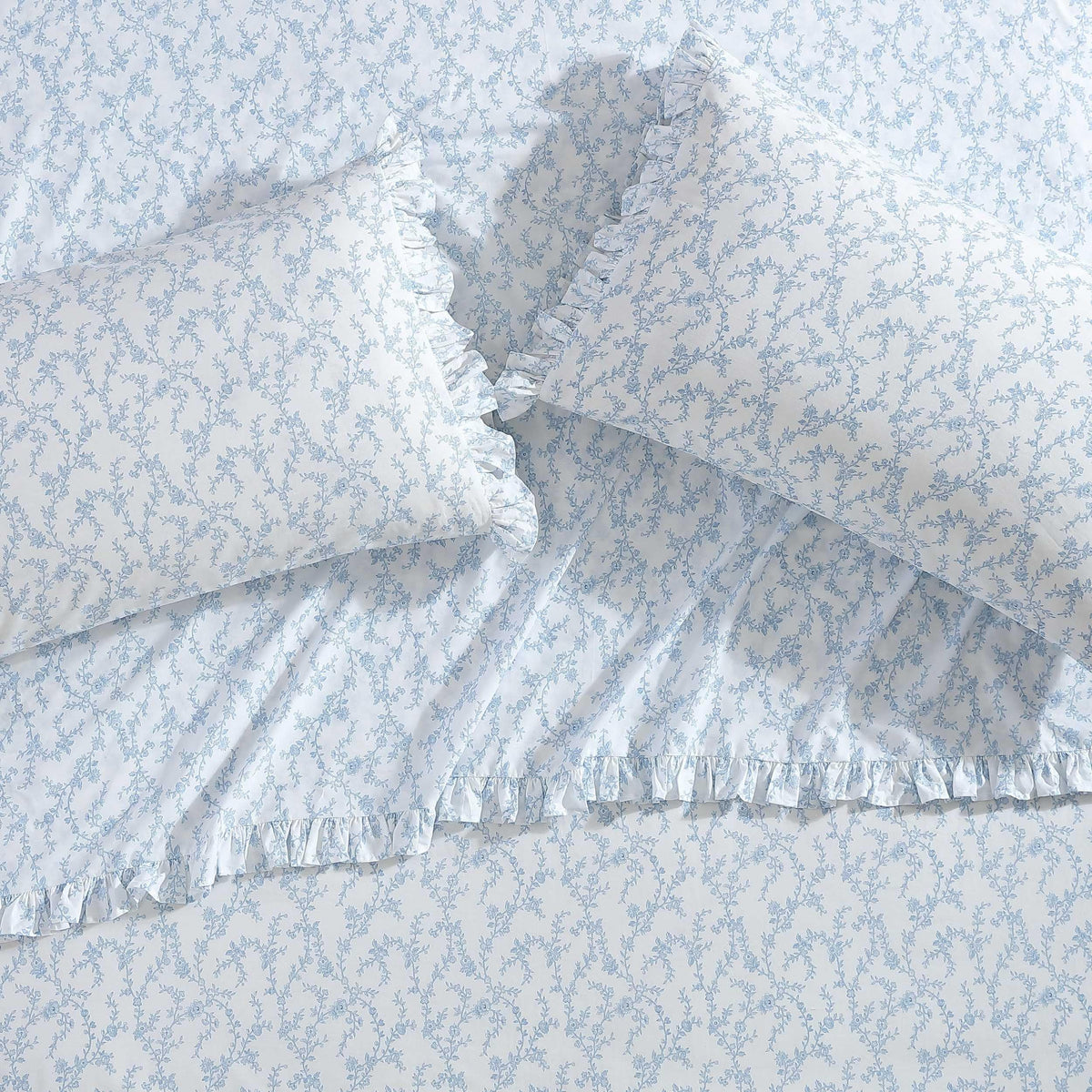 Laura Ashley - Standard Size Cotton Percale Pillowcase Set, 2 Pack