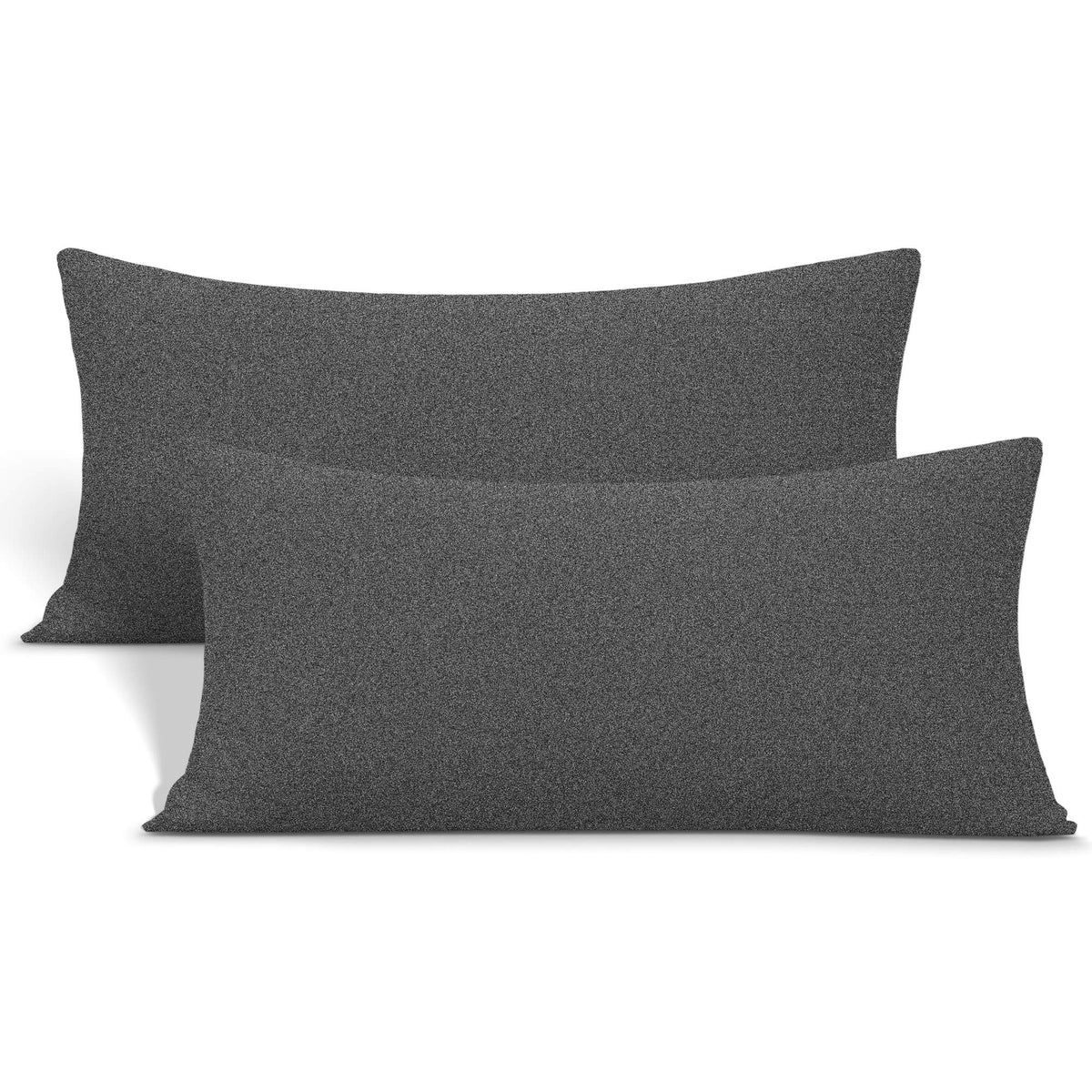 N&Y HOME 2-Pack Jersey Knit Pillow Cases Standard/Queen, White
