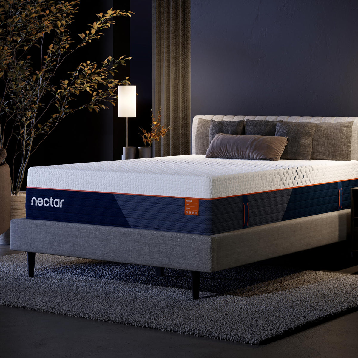 Nectar Ultra 15” Hybrid Mattress, Queen, Soft Feel, 1-Year Trial