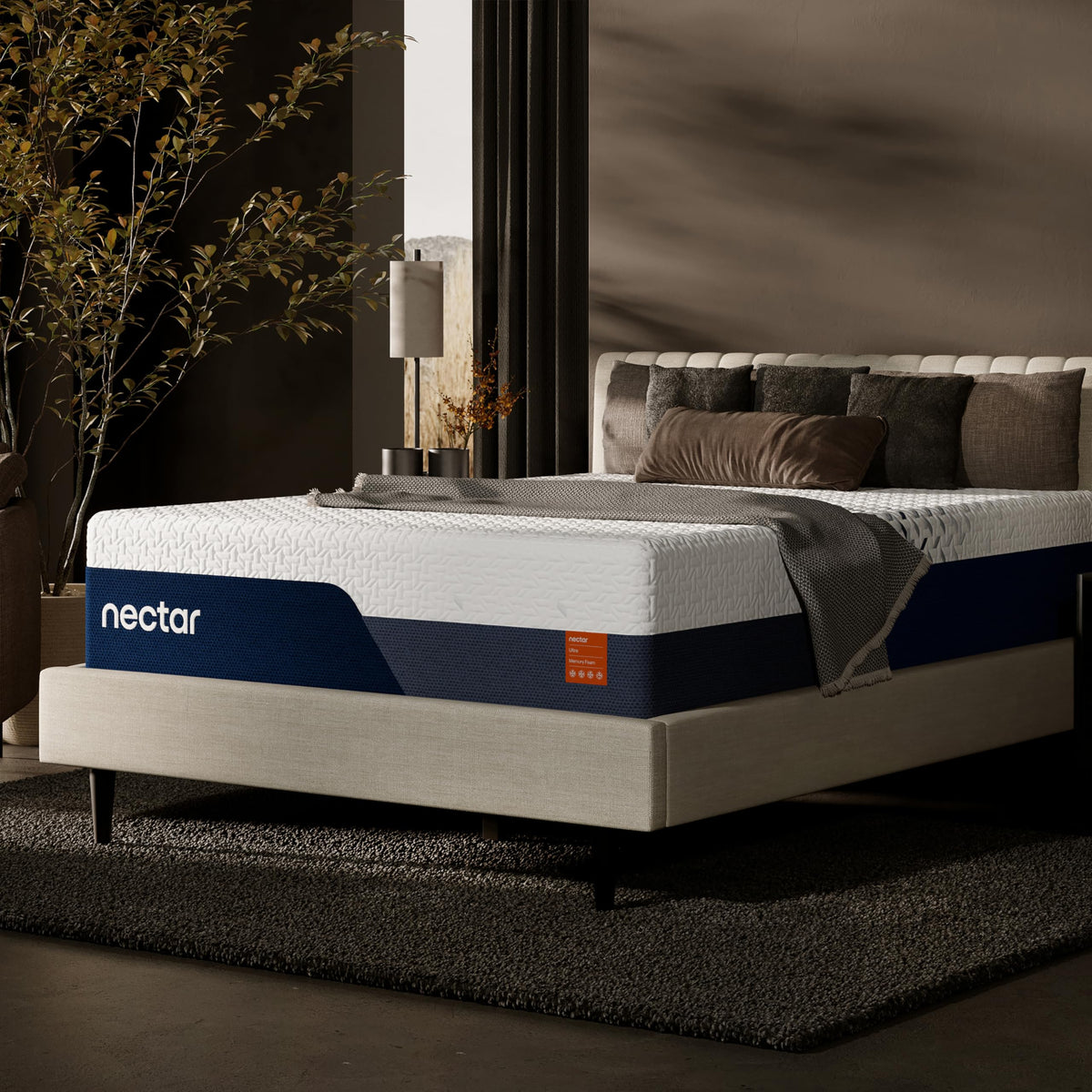 Nectar Luxe 14” Memory Foam Mattress, Cal King, Medium Feel, 1-Year Trial
