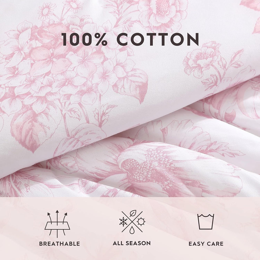 Laura Ashley - Queen Size Comforter Set with Matching Shams