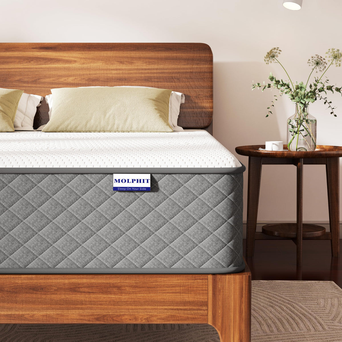 Queen Mattress, 10 Inch Hybrid Mattress with Breathable Foam and Pocket Springs, Medium Firm Memory Foam Mattress for Back Pain Relief, Mattress in a Box, 60×80×10 Inch
