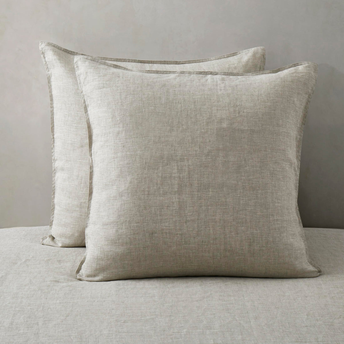 ATLINIA 100% Linen Pillow Shams Standard Size Natural Linen Pillow Case