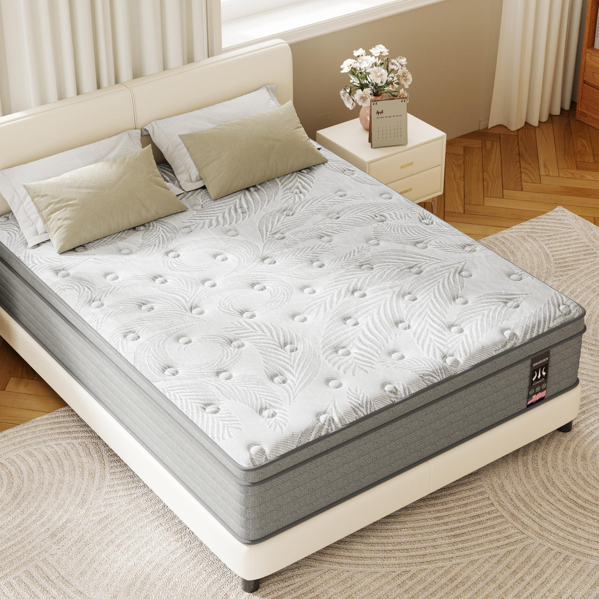 KOW Twin Mattress, 12 Inch Memory Foam Twin Size Mattress in a Box