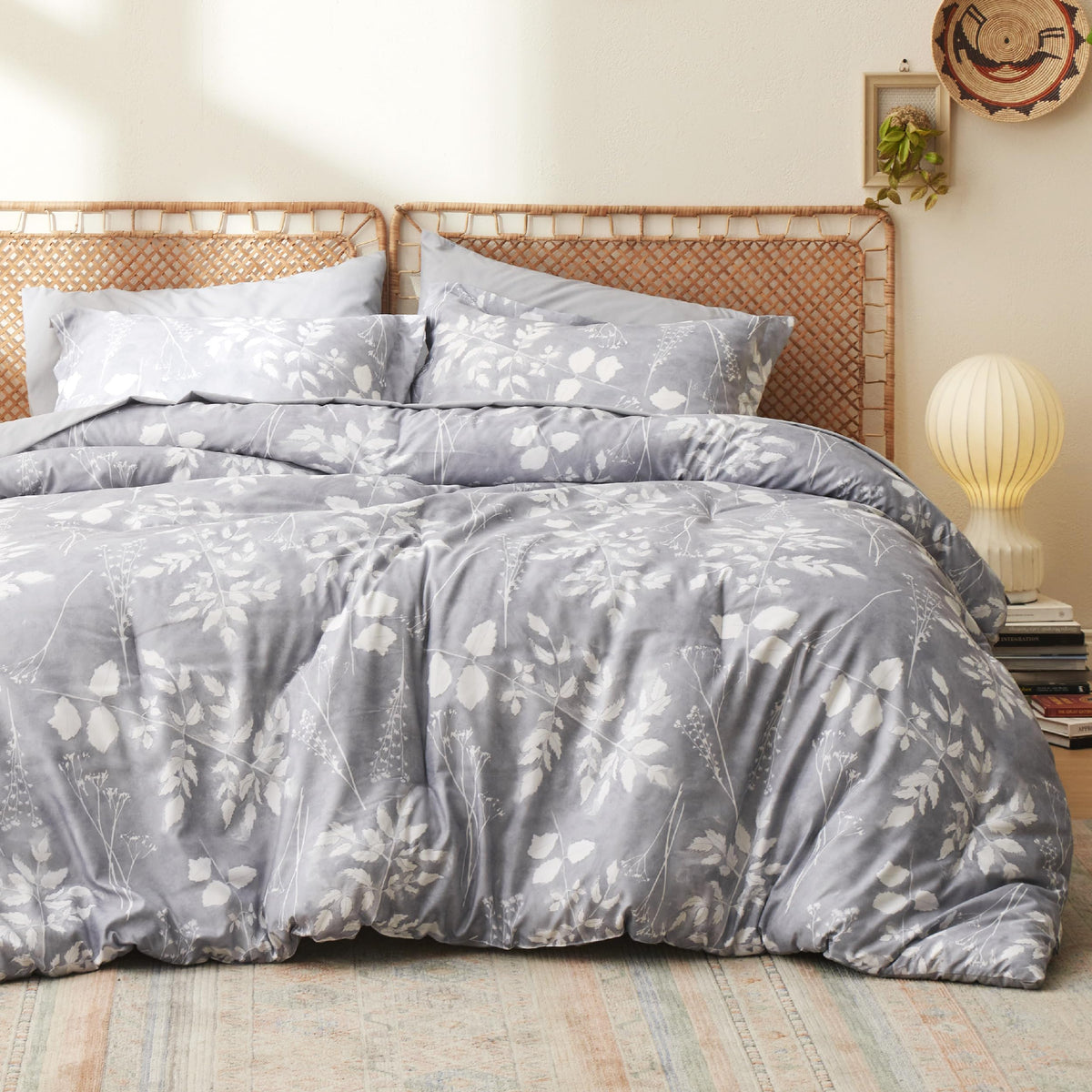 Bedsure Sage Green Queen Comforter Set, Floral Bedding Sets, 7 Piece