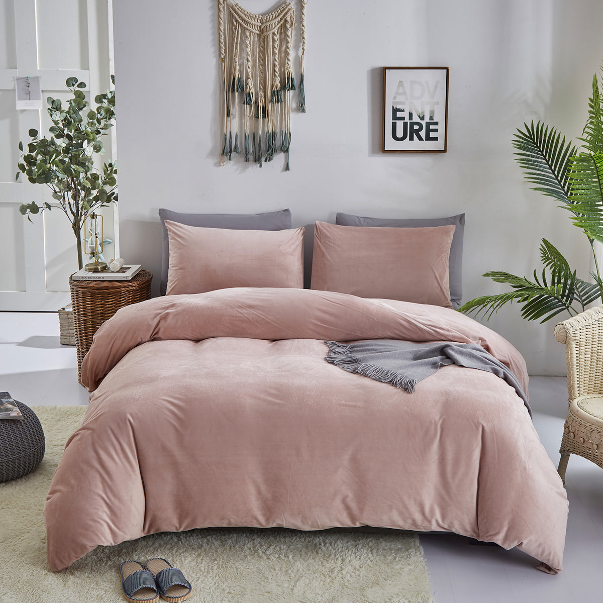 KAREVER Pumpkin Comforter Queen Pumpkin Color Bedding Set 3 Pieces Cinnamon Comforter Sets 1 Queen Comforter (90x90 inches) with 2 Pillowcases (20x26 inches)